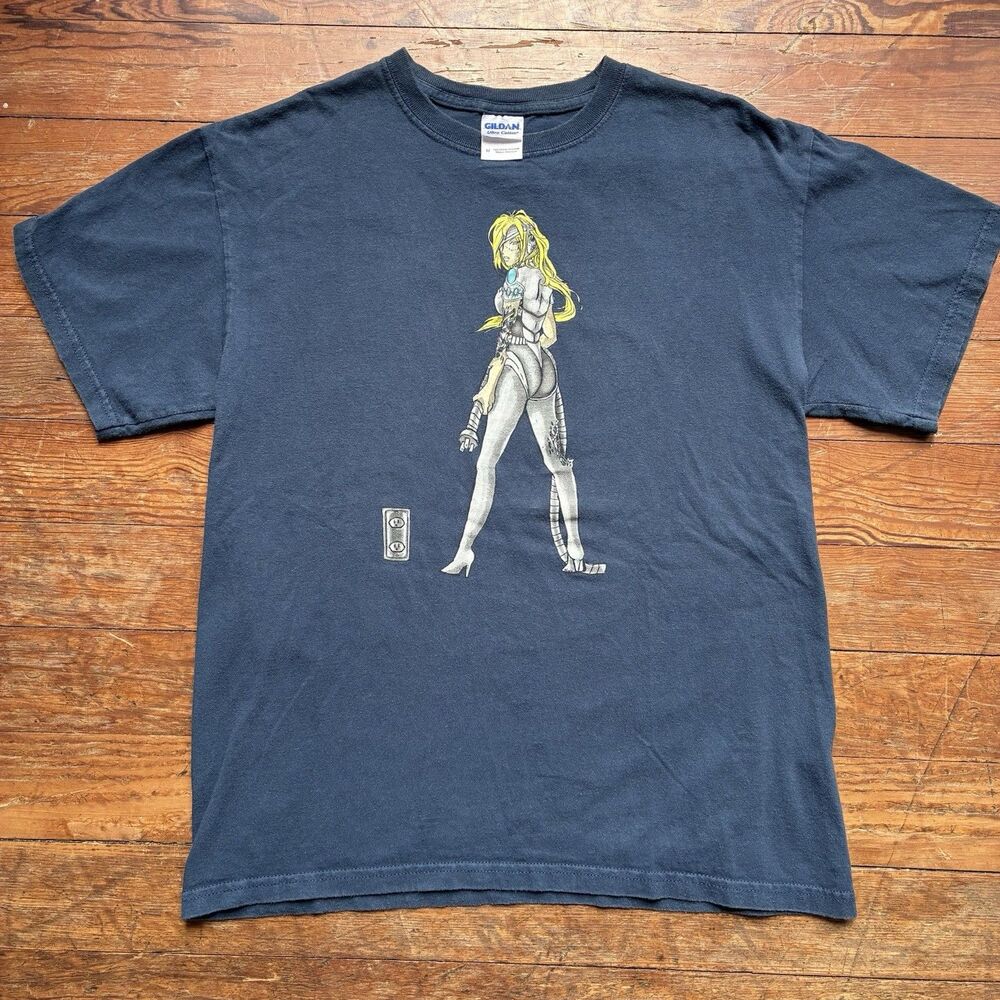 Vintage Y2K Anime Detour 2010 Anime Convention Promo T Shirt M Pin Up GITS